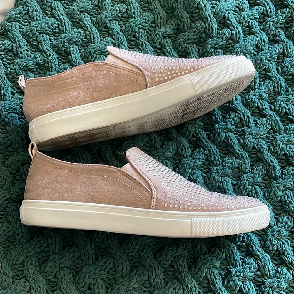 Nicole Miller Studded Slip-On Sneakers with Rhinestones Size 7.5 - Picture 3 of 14